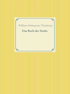 cover image of Das Buch der Snobs